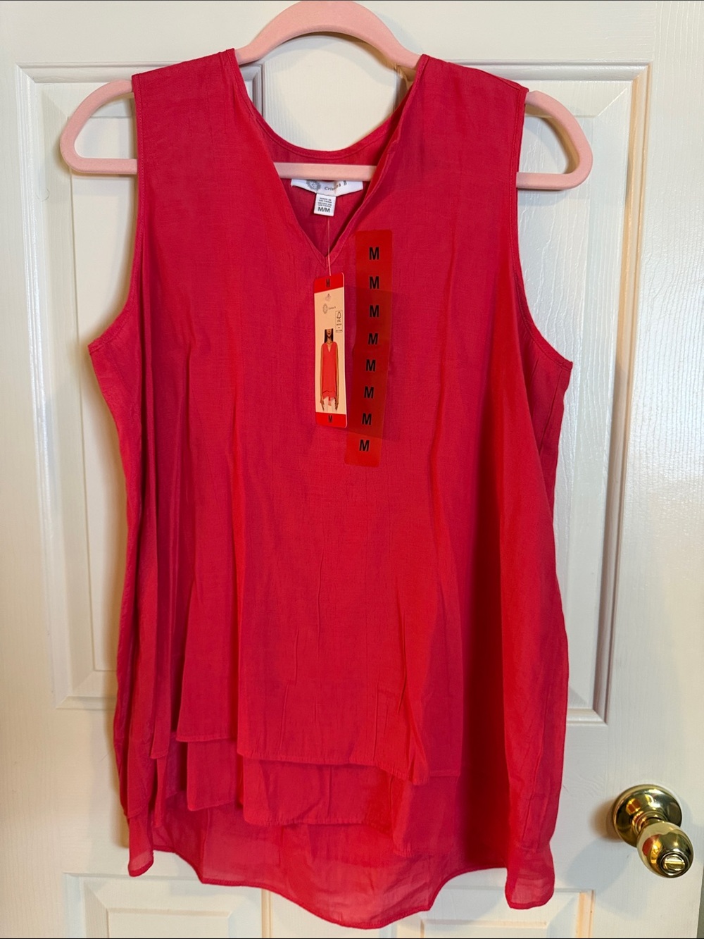Women’s Layered V-Neck Camisole — Red
